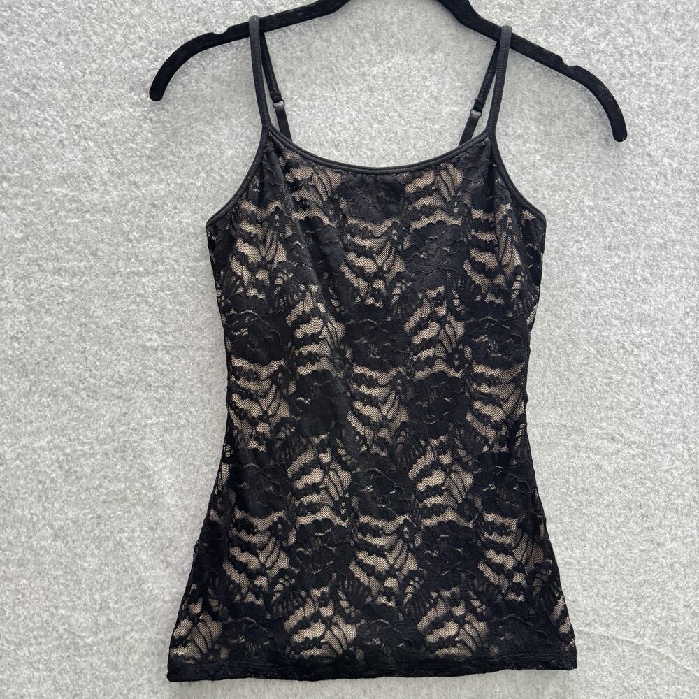 Express Whimsigoth Lace Bra Cami Tank Sz XS Black Nude Feminine Romantic Cottage
